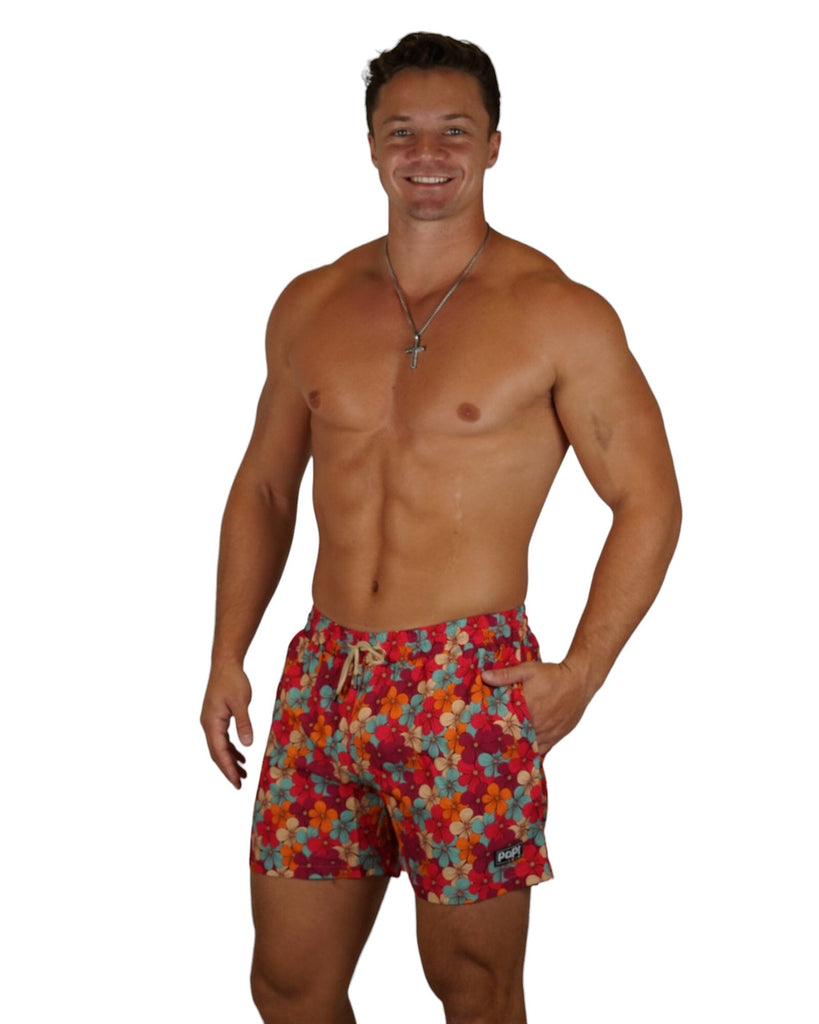 BLOSSOM MEN TRUNKS 5.5" & 7.5" STRETCH - Berry Beachy Swimwear