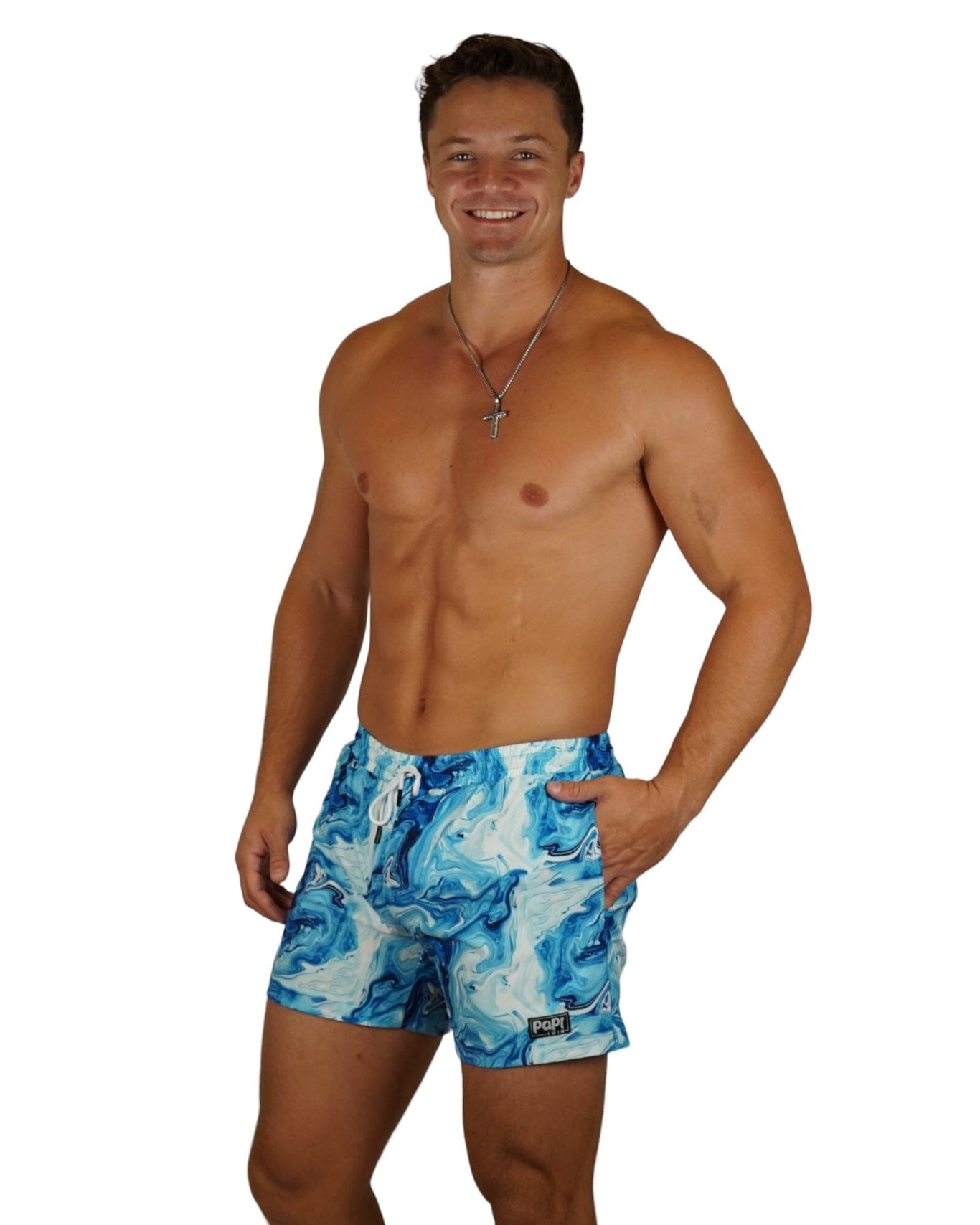 AZURE TRUNKS 5.5" & 7.5" STRETCH - Berry Beachy Swimwear
