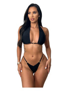 ADELE RING THONG BOTTOM - BLACK - Berry Beachy Swimwear