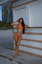 ADELE RING TRIANGLE TOP - ORANGE - Berry Beachy Swimwear