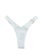 ADELE RING Y CUT BOTTOM - WHITE - Berry Beachy Swimwear