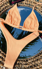 ARISTA TRIANGLE TOP - RIBBED MANGO - Berry Beachy Swimwear