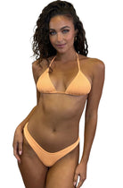 ARISTA TRIANGLE TOP - RIBBED MANGO - Berry Beachy Swimwear