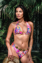 BANDANA BAY MODERATE CHEEKY SCRUNCH BOTTOM - Berry Beachy Swimwear