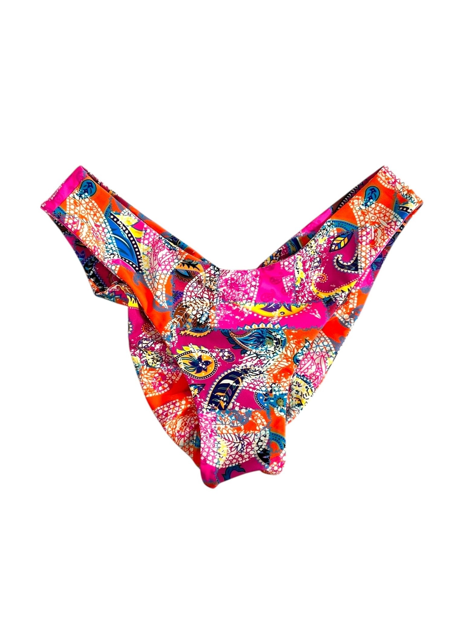 BANDANA BAY MODERATE CHEEKY SCRUNCH BOTTOM - Berry Beachy Swimwear