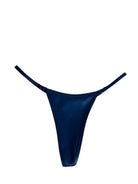 BARELY THERE MICRO THONG BOTTOM - LEATHER BLUE - Berry Beachy Swimwear