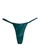 BARELY THERE MICRO THONG BOTTOM - LEATHER GREEN - Berry Beachy Swimwear