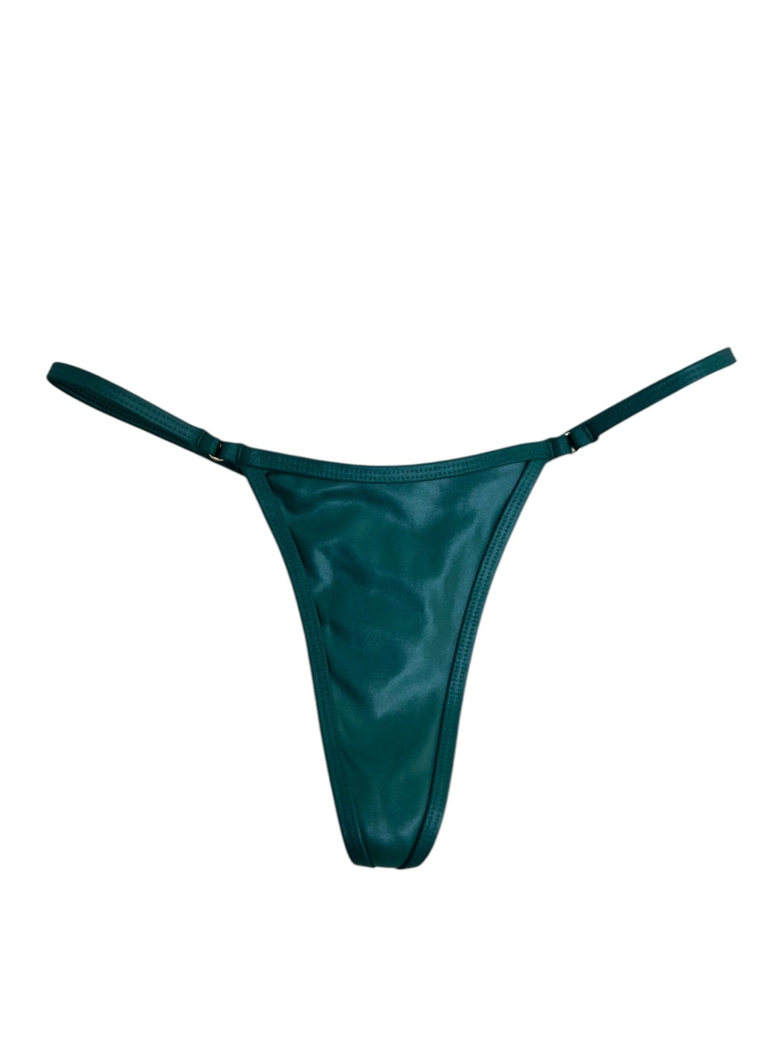 BARELY THERE MICRO THONG BOTTOM - LEATHER GREEN - Berry Beachy Swimwear