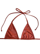 BARELY THERE TRIANGLE TOP - BURNT ORANGE LEATHER - Berry Beachy Swimwear