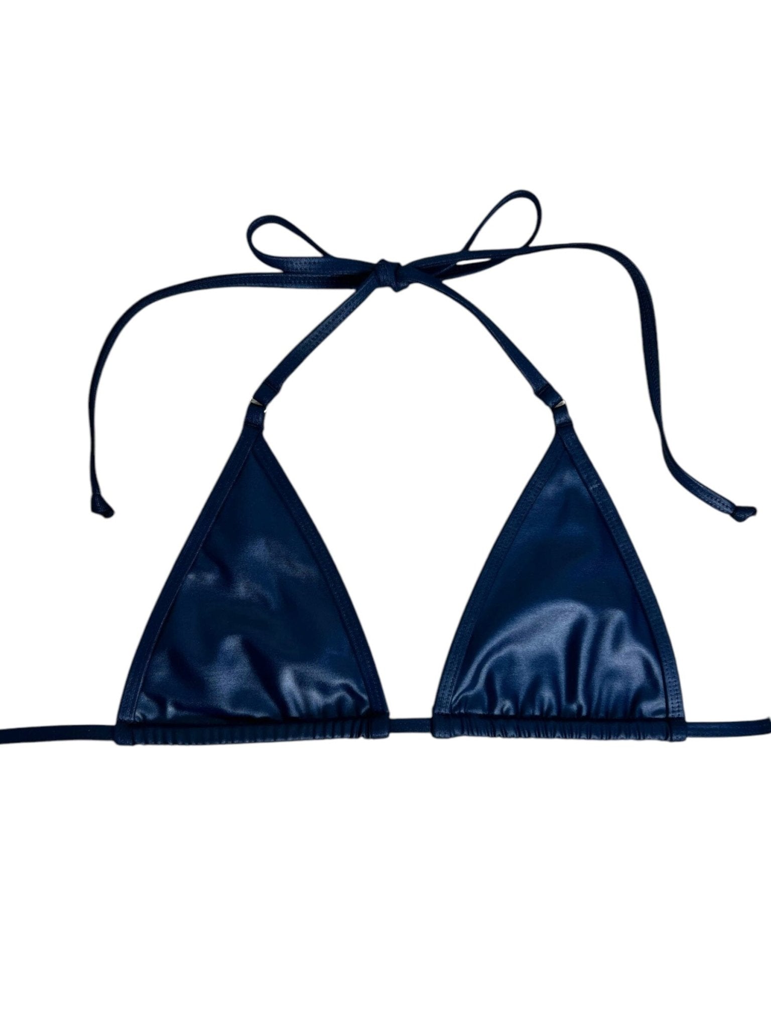 BARELY THERE TRIANGLE TOP - LEATHER BLUE - Berry Beachy Swimwear