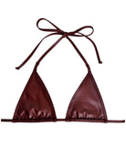 BARELY THERE TRIANGLE TOP - LEATHER BROWN - Berry Beachy Swimwear