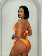 BEACHELLA CHEEKY SCRUNCH BOTTOM - ORANGE SEQUIN - Berry Beachy Swimwear