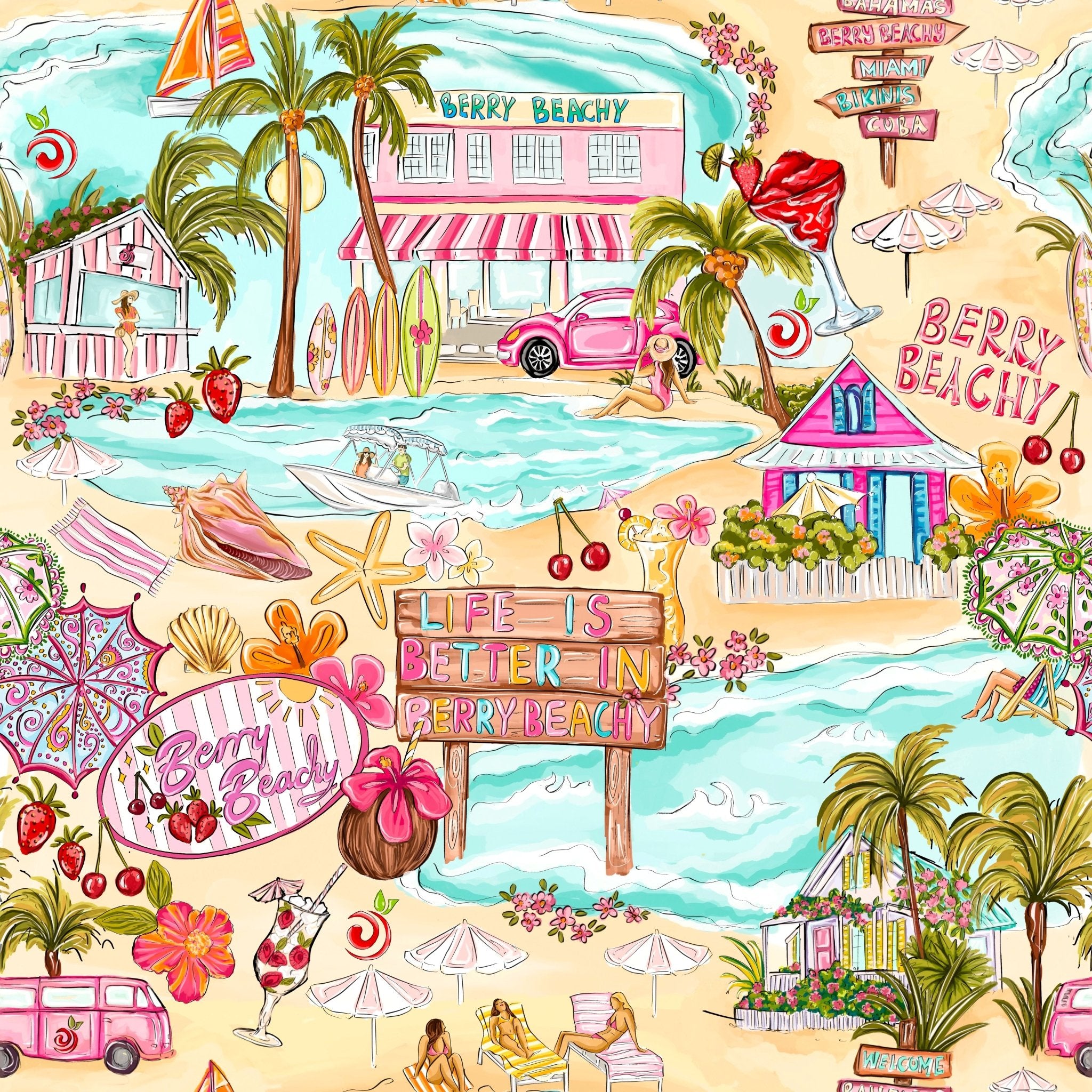 BERRY BEACHY TRIANGLE TOP - Berry Beachy Swimwear