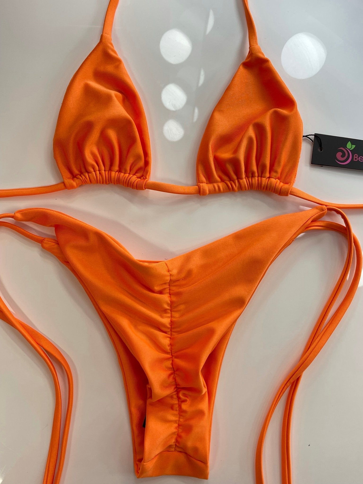 BERRY CHEEKY SCRUNCH BOTTOM - ORANGE - Berry Beachy Swimwear