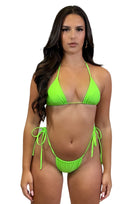 BERRY ITTY SLIDE BOTTOM - NEON GREEN - Berry Beachy Swimwear