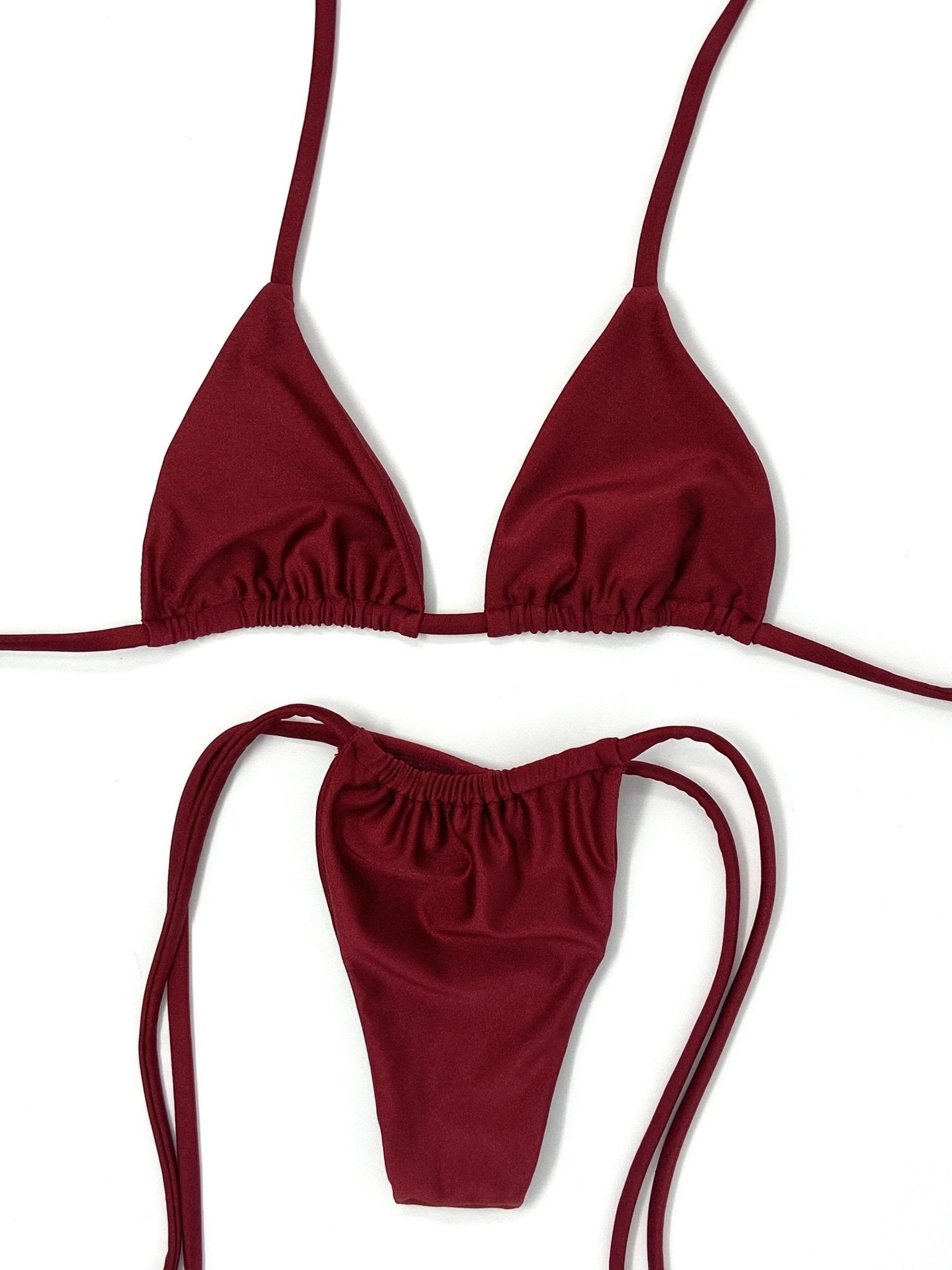 BERRY ITTY SLIDE BOTTOM - RUBY - Berry Beachy Swimwear