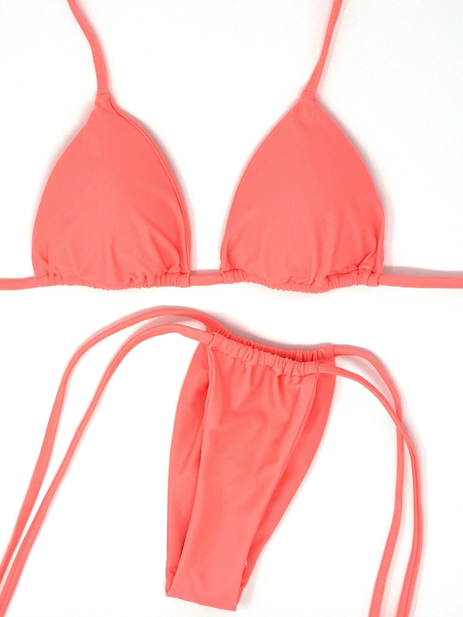 BERRY ITTY SLIDE BOTTOM - SALMON - Berry Beachy Swimwear