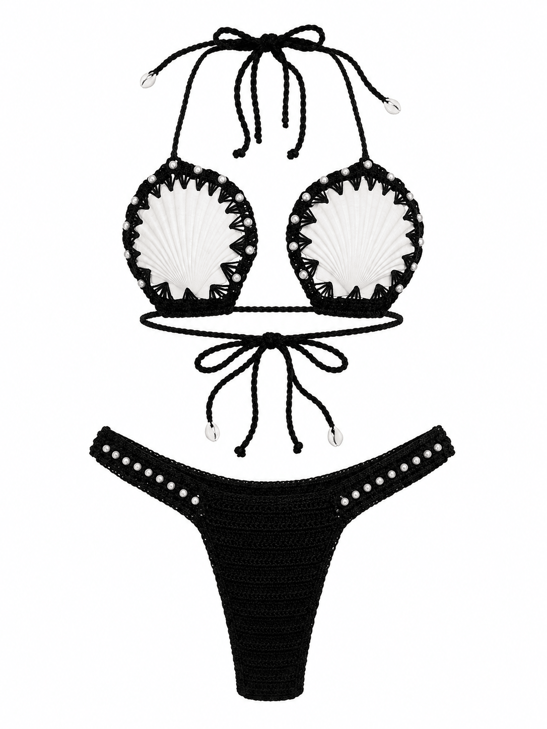 CONCHA DE PERLA SET- BLACK - Berry Beachy Swimwear