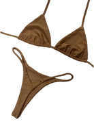 DIPPED SEAMLESS THONG BOTTOM - TAN - Berry Beachy Swimwear