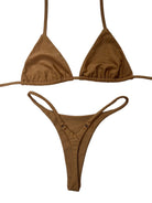 DIPPED SEAMLESS THONG BOTTOM - TAN - Berry Beachy Swimwear