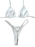 DIPPED SEAMLESS THONG BOTTOM - WHITE - Berry Beachy Swimwear