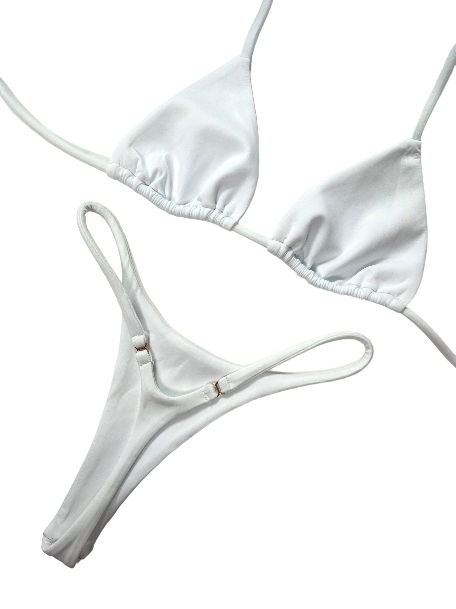 DIPPED SEAMLESS THONG BOTTOM - WHITE - Berry Beachy Swimwear