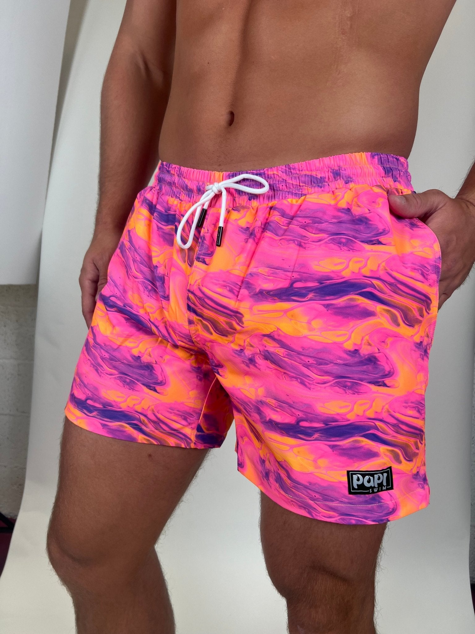 EUPHORIA MEN TRUNKS 5.5" & 7.5" STRETCH - Berry Beachy Swimwear