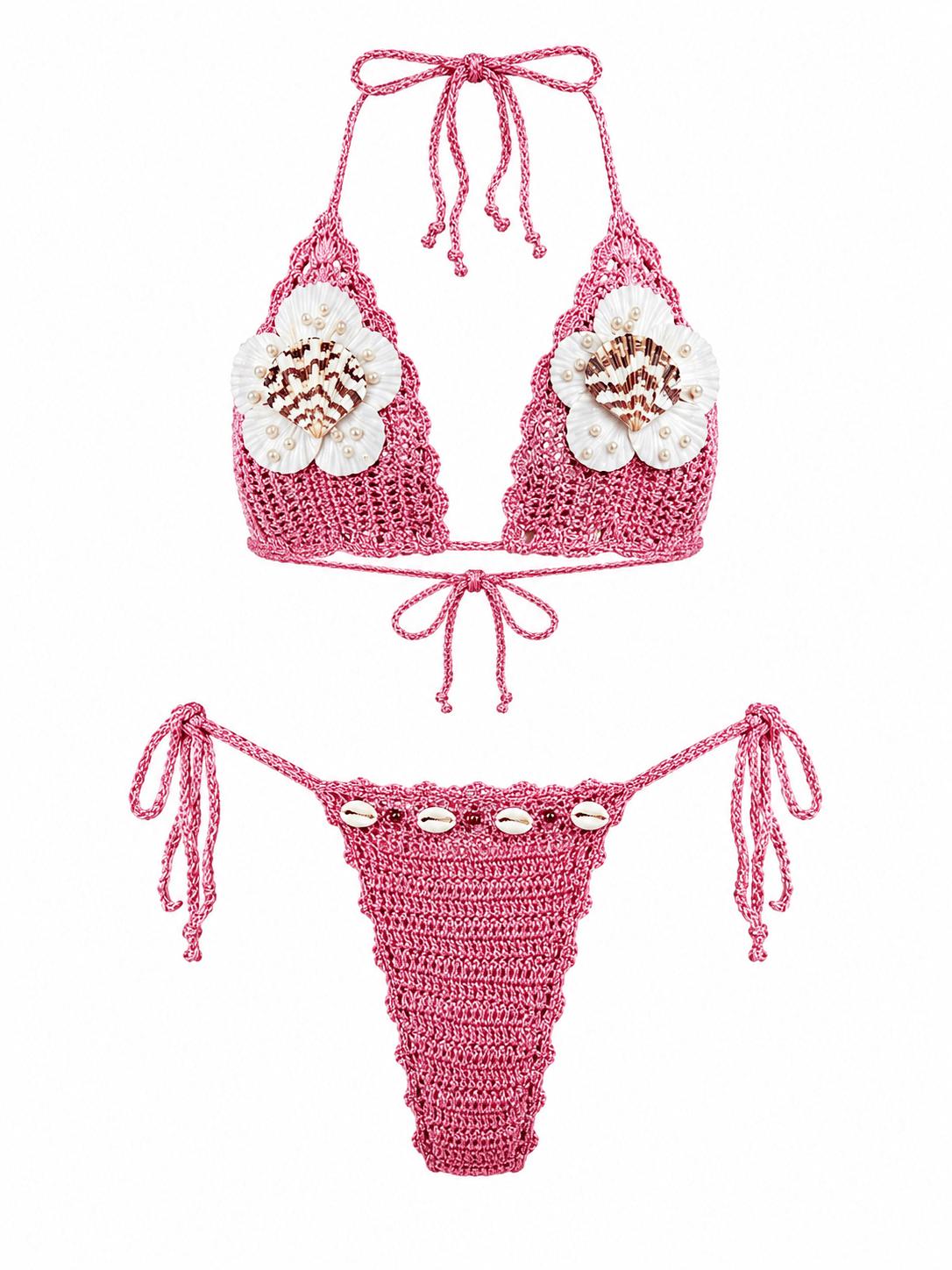 FLOR DE SIRENA- PINK SET - Berry Beachy Swimwear