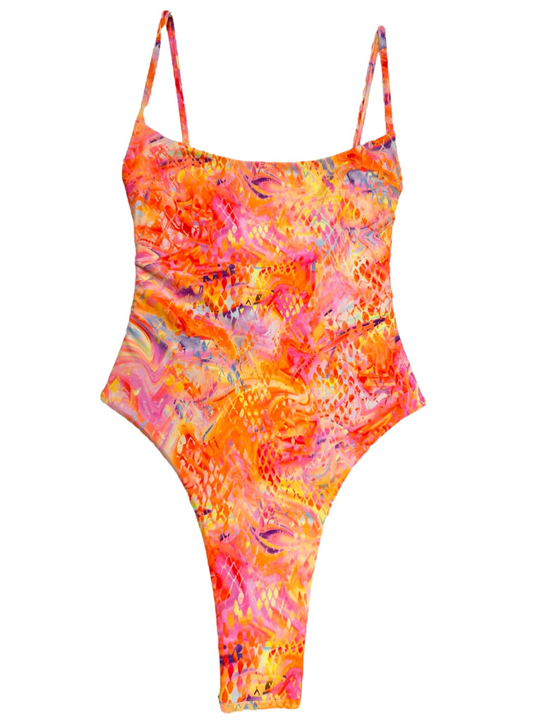 Beach Swimsuit Feminine Sense is Thin Fairy Fan Ins Small Chest Gathered  One-Piece Hot Spring Swimsuit