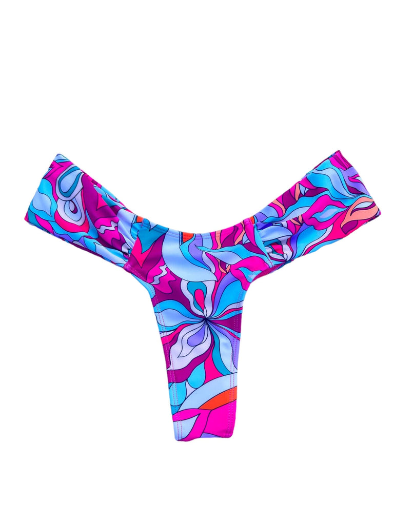 COSMO RUCHED BOTTOM - Berry Beachy Swimwear
