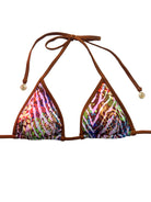 ZANZIBAR LINED TRIANGLE TOP - Berry Beachy Swimwear