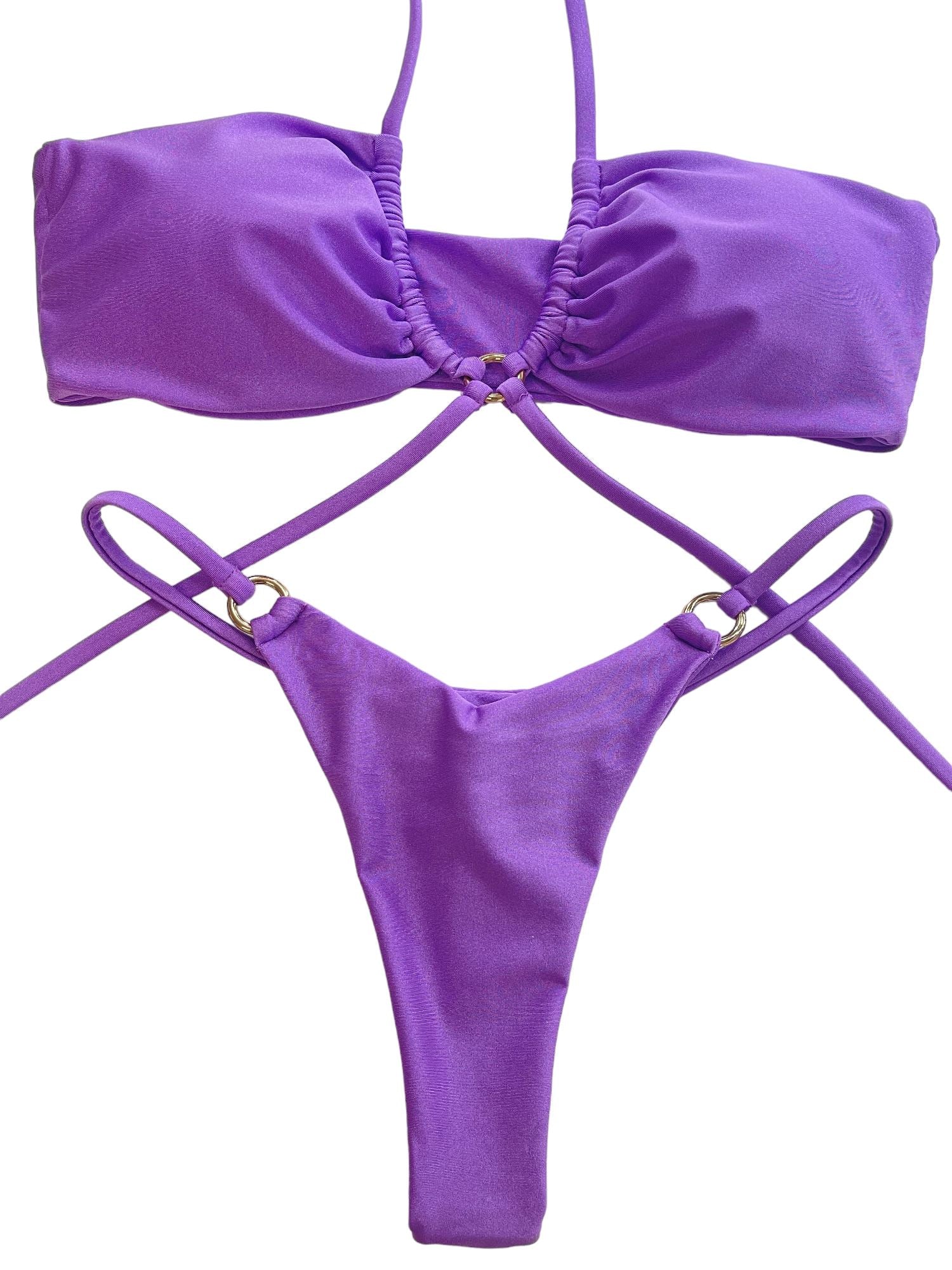 ADELE RING THONG BOTTOM - VIOLET - Berry Beachy Swimwear