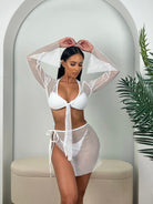 TULUM COVER UP SET- WHITE - Berry Beachy Swimwear