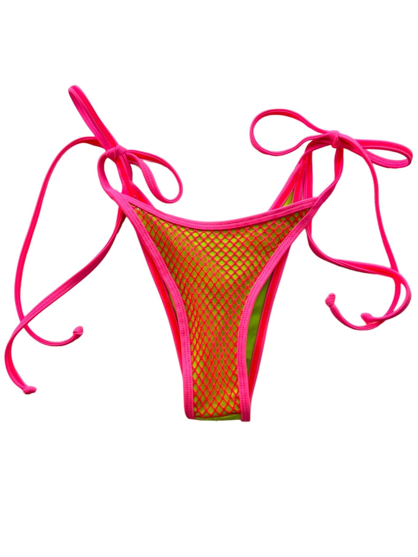 TULUM NEON CHEEKY SCRUNCH BOTTOM-KIWI - Berry Beachy Swimwear