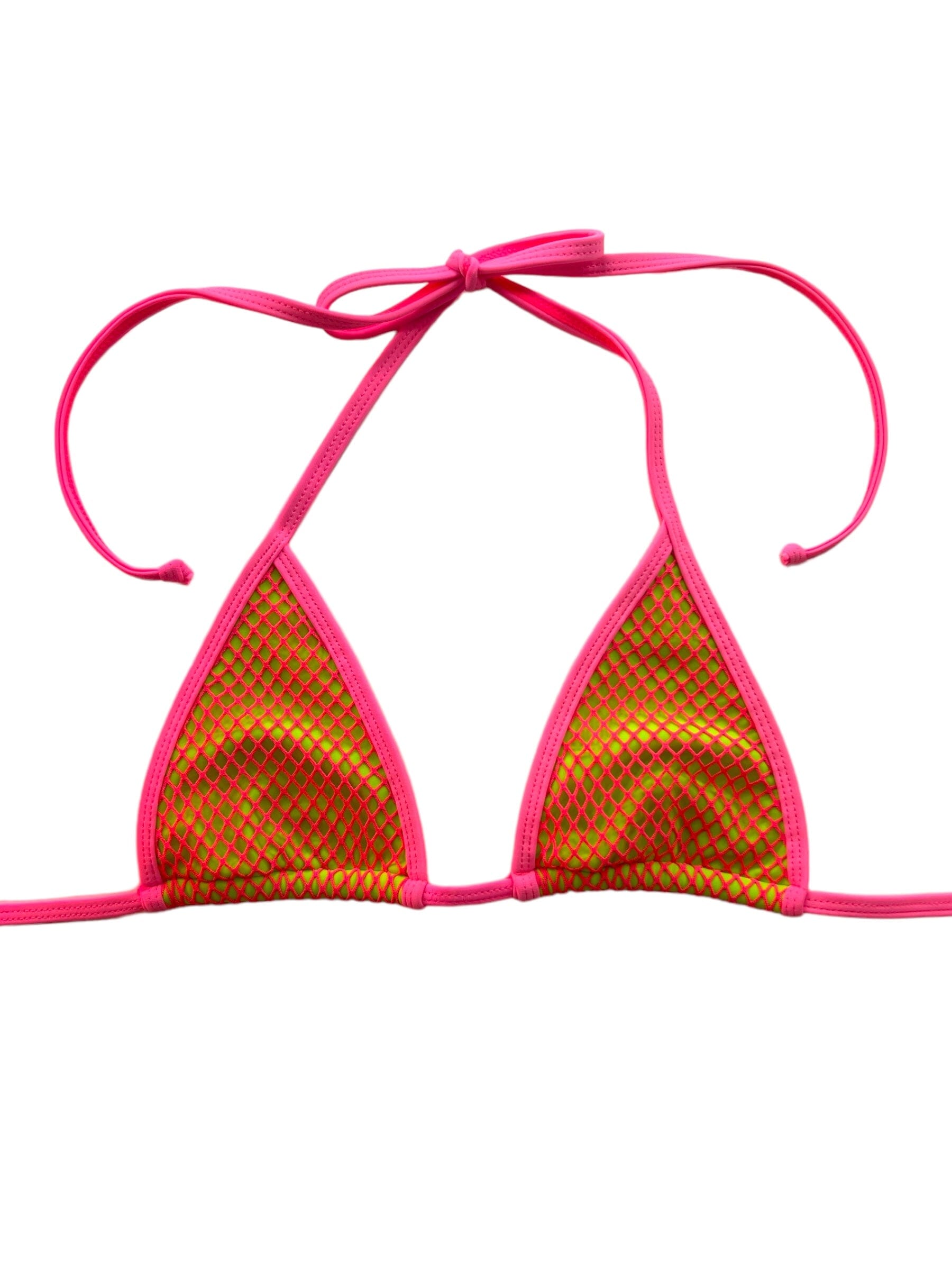 TULUM NEON TRIANGLE TOP - KIWI - Berry Beachy Swimwear