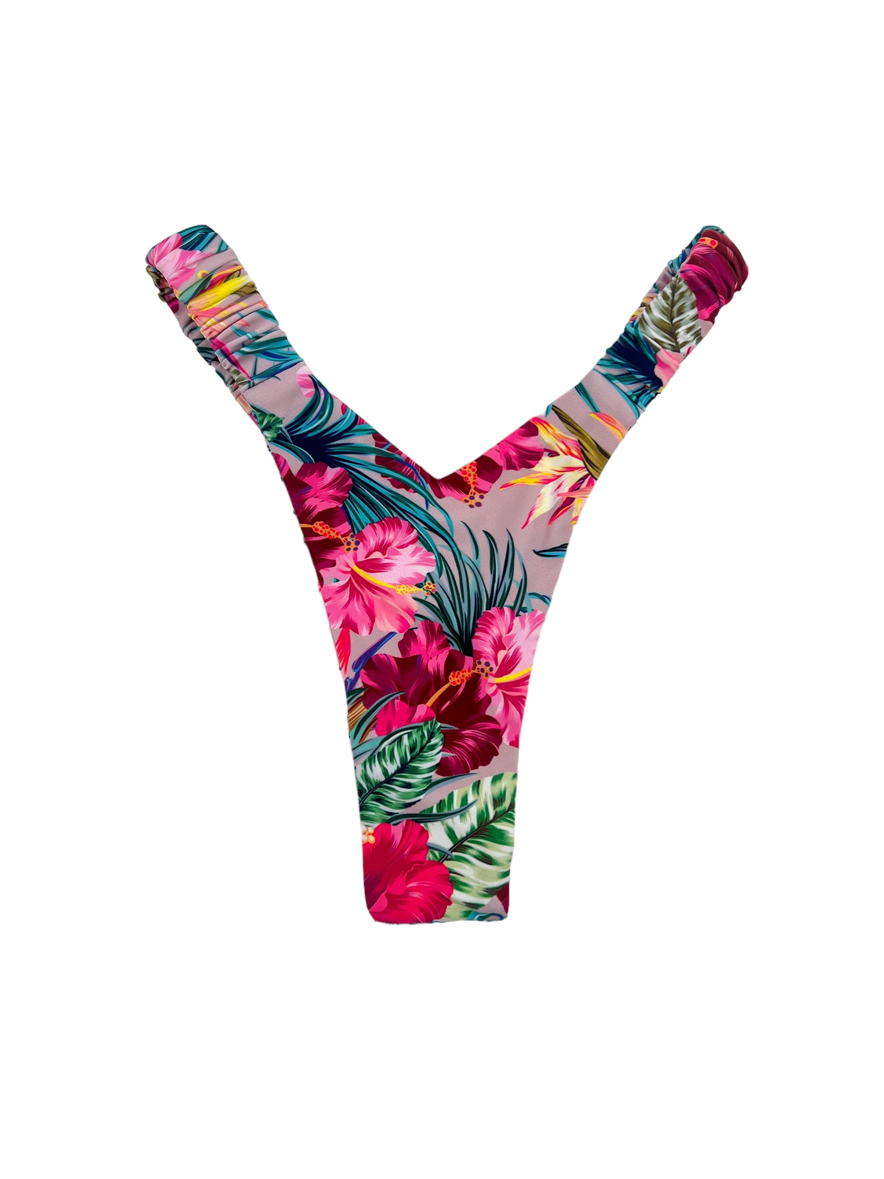 TAHITI SCRUNCHIE V BOTTOM - Berry Beachy Swimwear