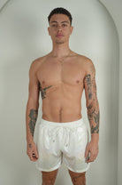 ISLAND VIPER TRUNKS 5.5" & 7.5" STRETCH - WHITE - Berry Beachy Swimwear