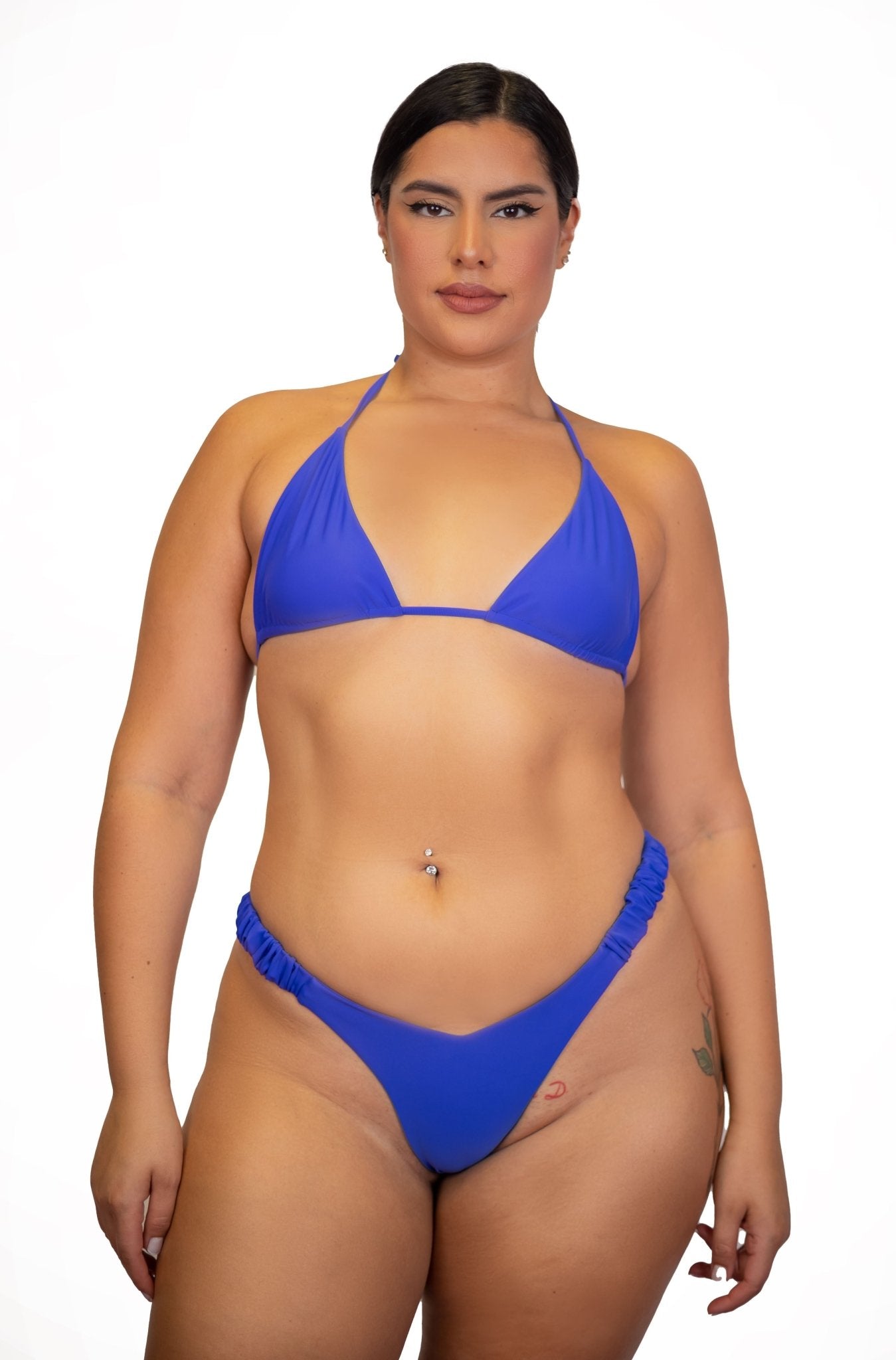 JUICY SCRUNCHIE V BOTTOM - BLUE RAZZ - Berry Beachy Swimwear