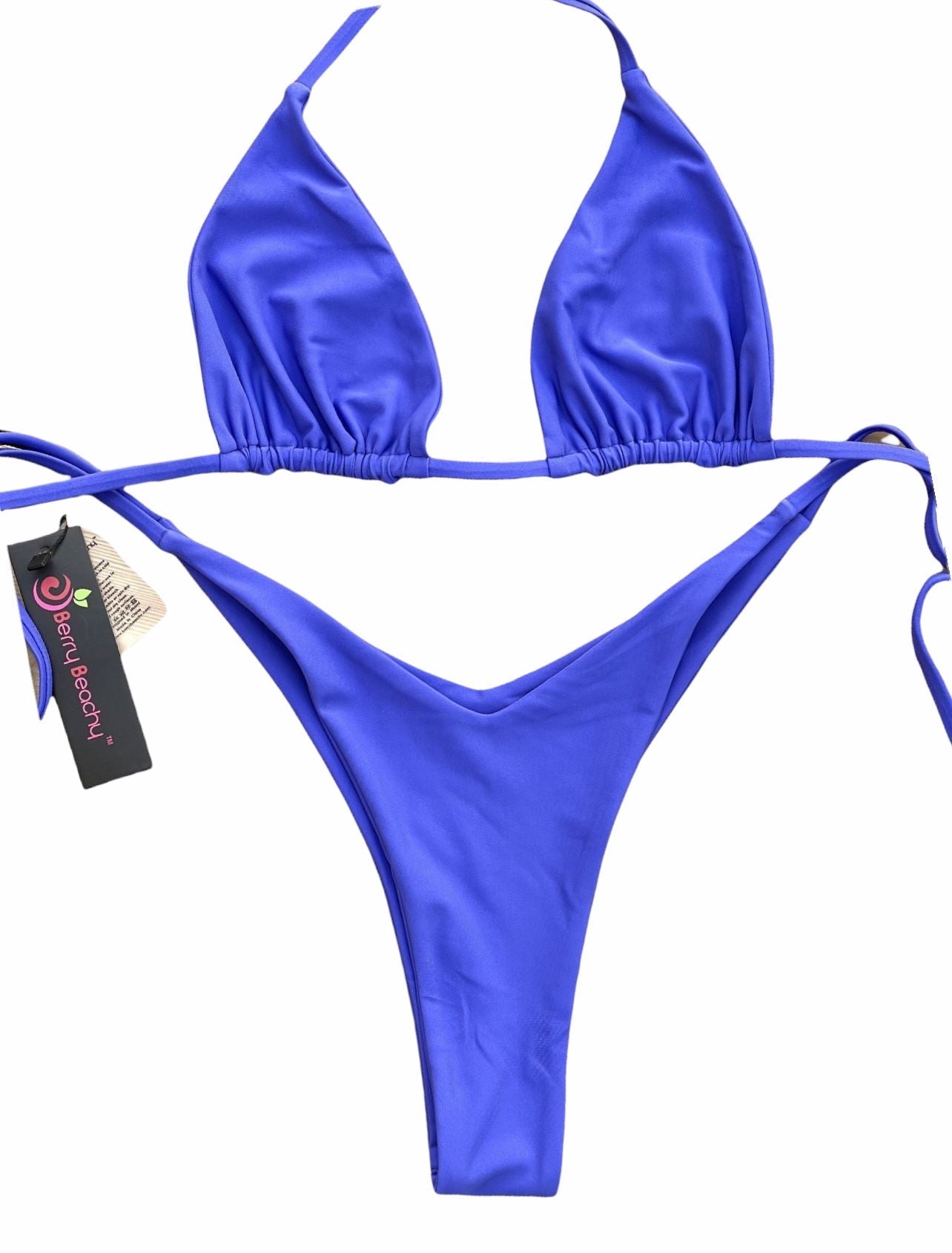 JUICY V CUT BOTTOM - BLUE RAZZ - Berry Beachy Swimwear