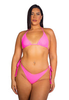 JUICY V CUT BOTTOM - PINK JELLY - Berry Beachy Swimwear