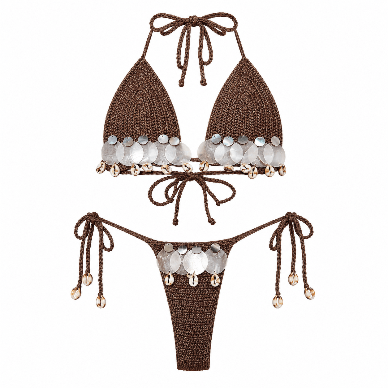 LA SIRENA NACAR SET- MOCHA - Berry Beachy Swimwear