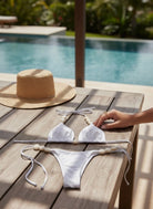 LUNA SHORE BIKINI SET - WHITE - Berry Beachy Swimwear