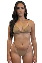 MICRO SKIN BOW TOP - LATTE - Berry Beachy Swimwear