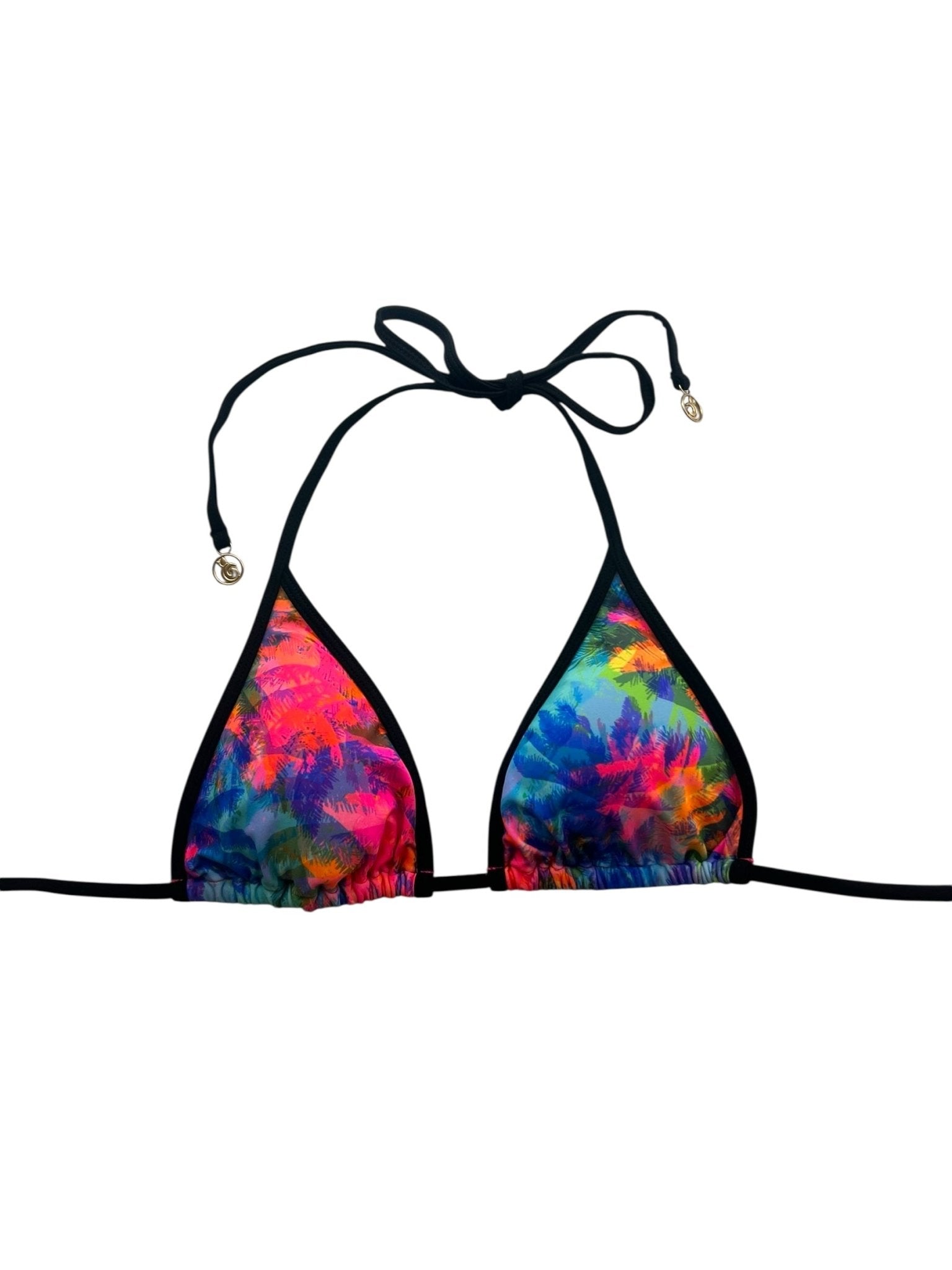 NEON PALMS LINED TRIANGLE TOP - Berry Beachy Swimwear