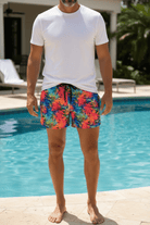 NEON PALMS TRUNKS 5.5" & 7.5" STRETCH - Berry Beachy Swimwear