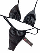 ONYX SLIDE BOTTOM - MATTE BLACK SNAKE - Berry Beachy Swimwear