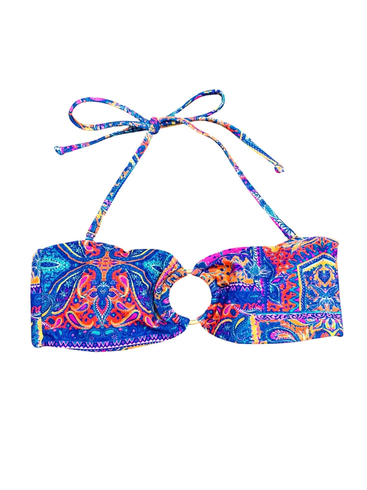 PAISLEY TIDE BANDEAU TOP - Berry Beachy Swimwear