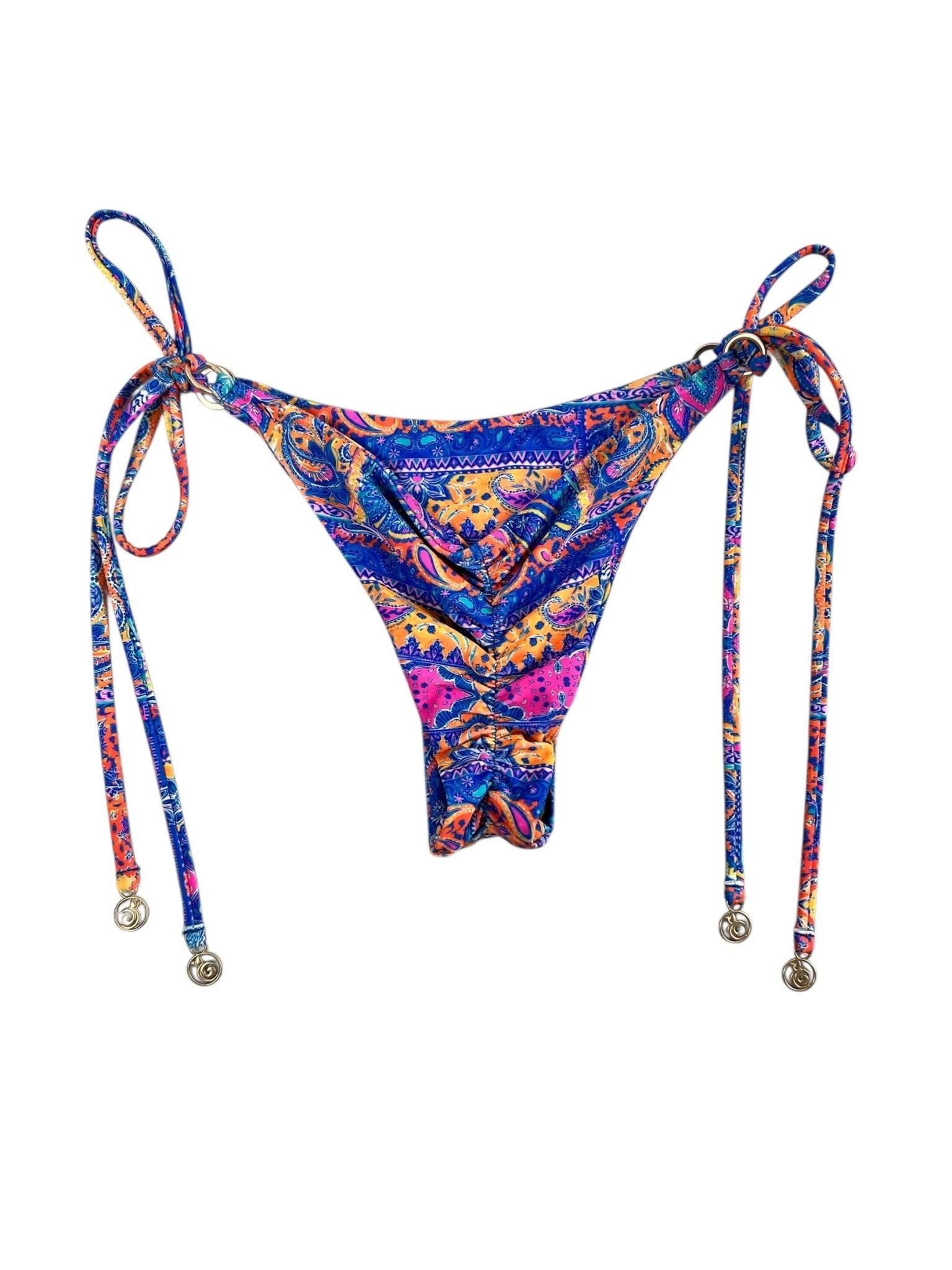 PAISLEY TIDE CHEEKY SCRUNCH BOTTOM - Berry Beachy Swimwear