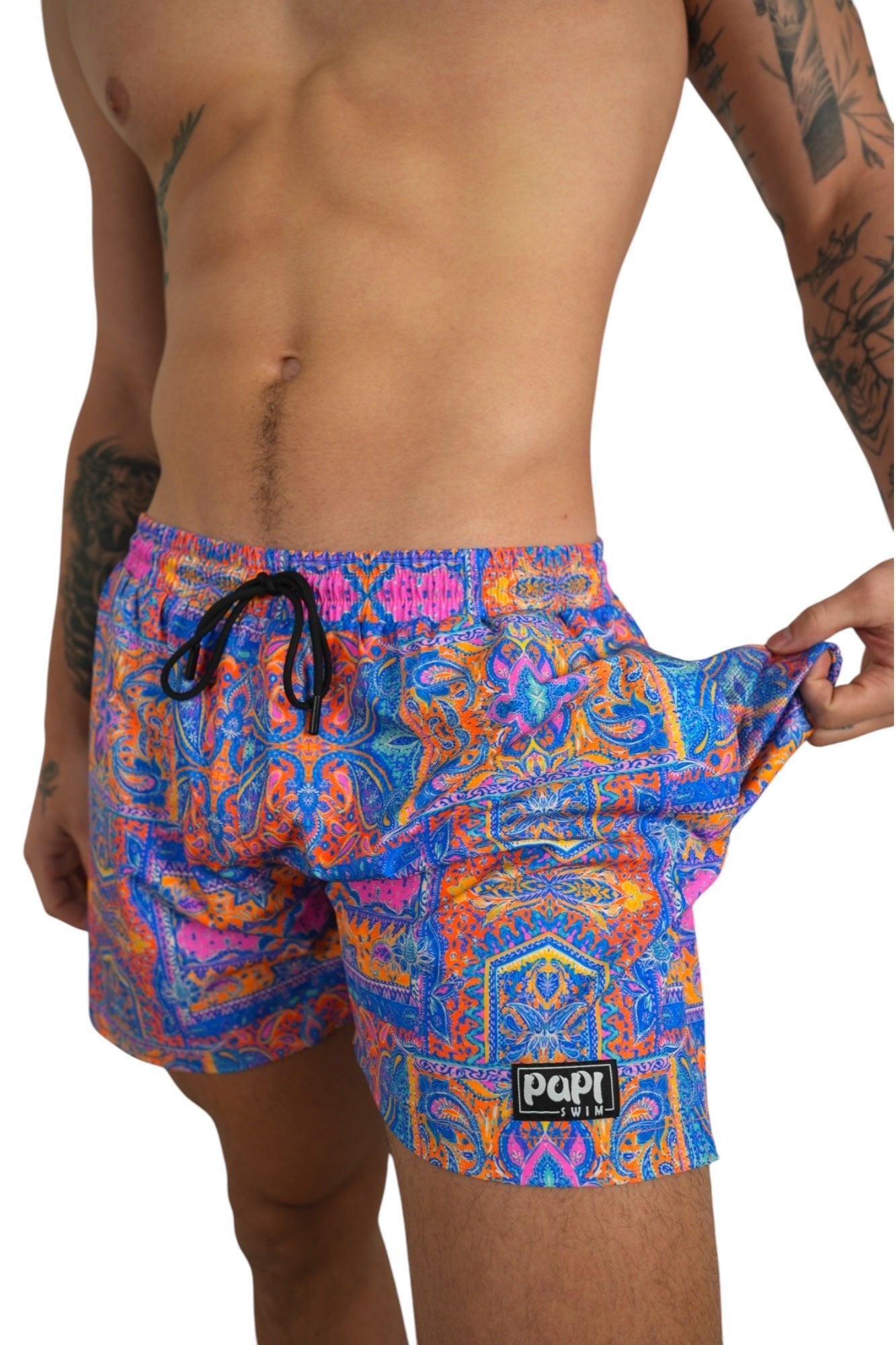 PAISLEY TIDE TRUNKS 5.5" & 7.5" STRETCH - Berry Beachy Swimwear