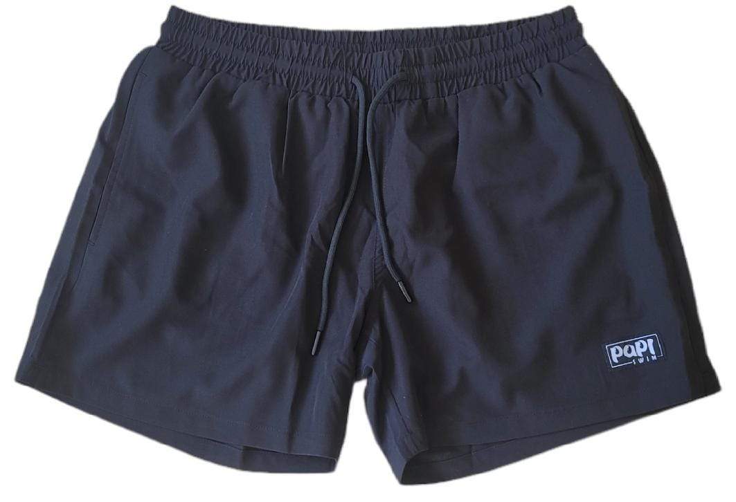 PAPI MEN TRUNKS 5.5" & 7.5" STRETCH - BLACK - Berry Beachy Swimwear